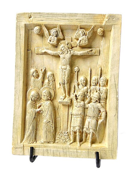 Byzantine Christian Christ on Cross Crucifixion Tablet Constantinople Replica